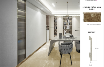 Len chân tường giả đá: Xu hướng trang trí nội thất hiện đại
