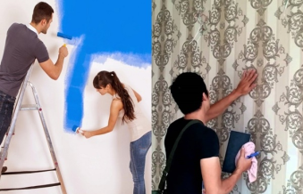 Sự khác biệt giữa giấy dán tường và sơn tường