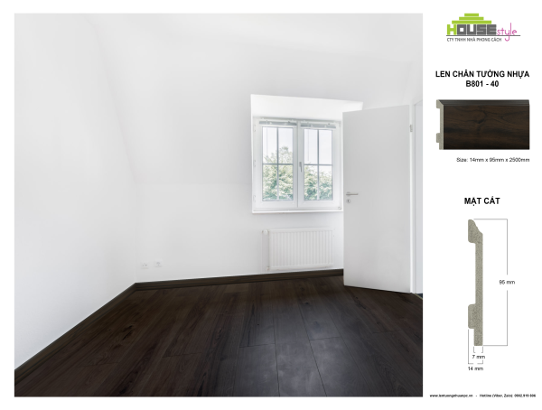 LEN CHÂN TƯỜNG NHỰA B801 - 40