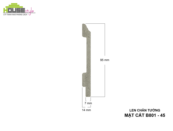 LEN CHÂN TƯỜNG NHỰA B801 - 45