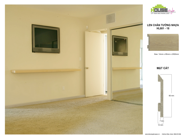LEN CHÂN TƯỜNG NHỰA HL801 - 18