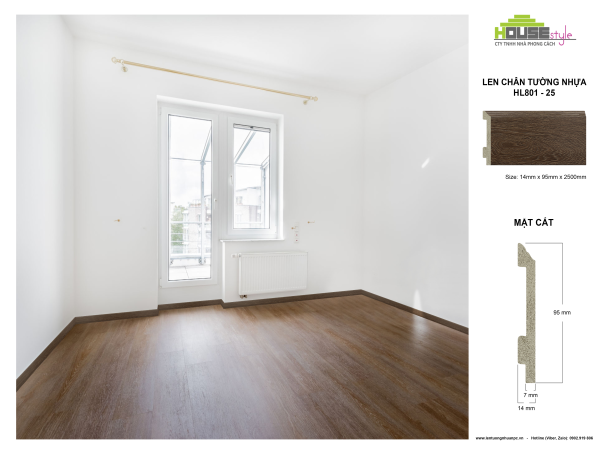 LEN CHÂN TƯỜNG NHỰA HL801 - 25