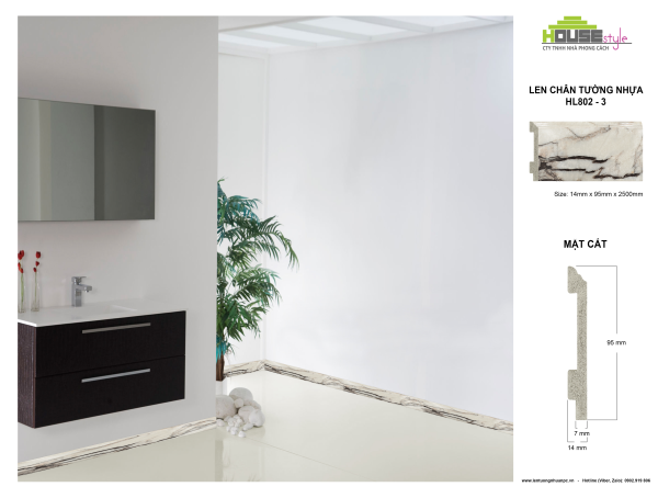 LEN CHÂN TƯỜNG NHỰA HL802 - 3