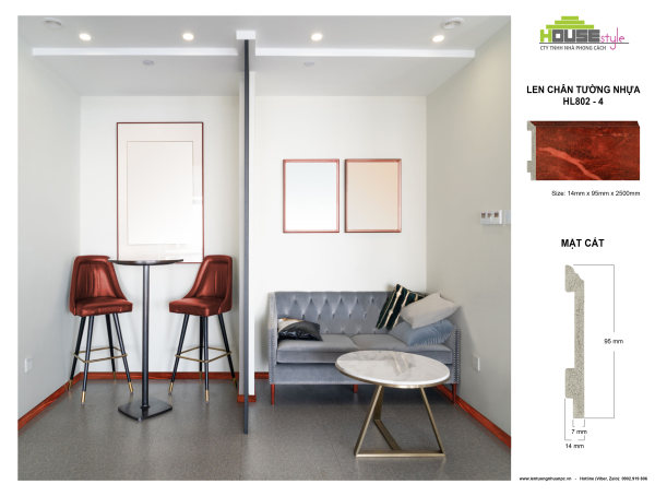 LEN CHÂN TƯỜNG NHỰA HL802 - 4